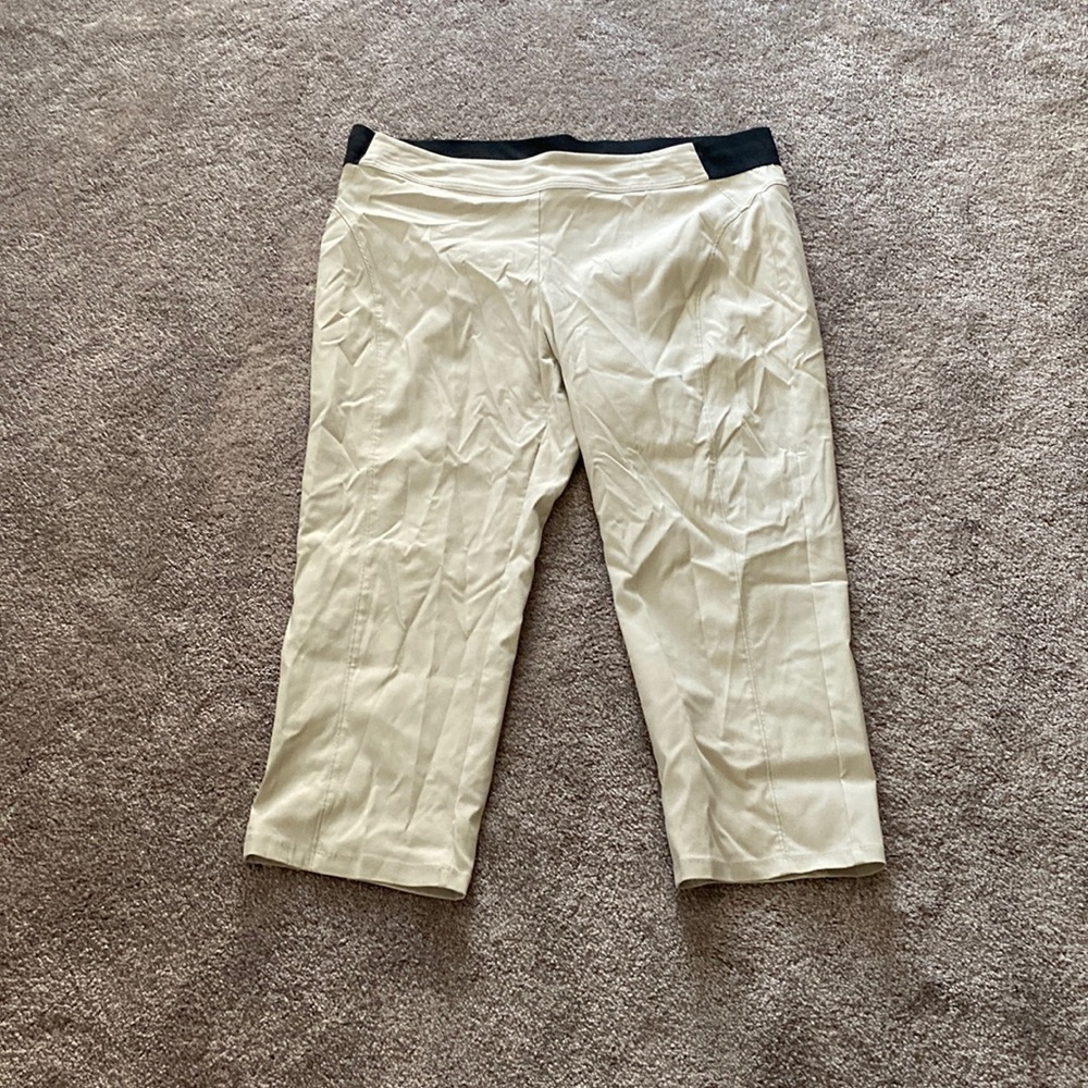 Simply Vera Vera Wang Pull On Cropped Pants Beige Stretch Comfort SIZE XL